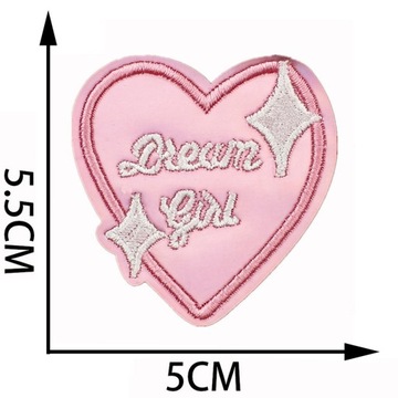 РОЗОВЫЕ ТЕРМОЗАШИВКИ ДЛЯ ВЫШИВКИ РЮКЗАК ОДЕЖДЫ 21 ШТ.