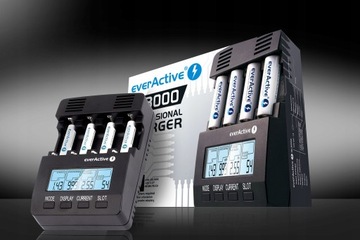 ładowarka do akumulatorków everActive NC-3000 AA AAA R6 R03 1.2V Ni-MH
