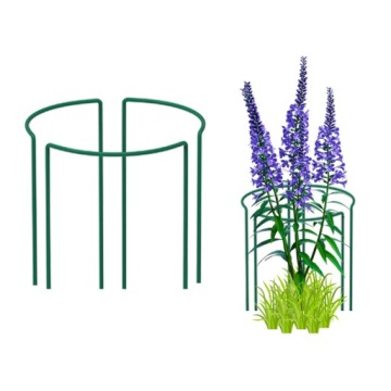 Стальная подставка для цветов 45см, зеленая, 3 шт.