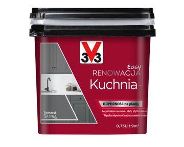 V33 Easy Renowacja Kuchnia Antracyt Satyna 0,75L