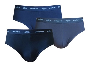 3szt Slipy majtki męskie UMBRO bawełna mix kolorów BOX M