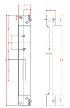 Электрозащелка + графитовая кассета 15 мм левая + варистор