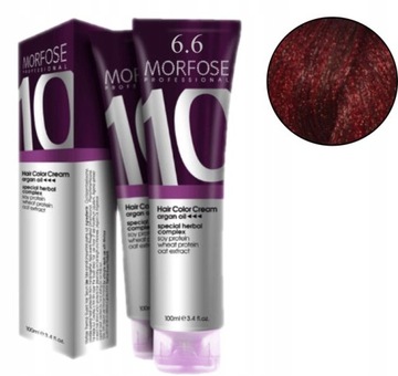 MORFOSE 10 CREME FARBA DO WŁOSÓW KREM KOLORYZUJĄCY ARGAN OIL 6.6 100ML