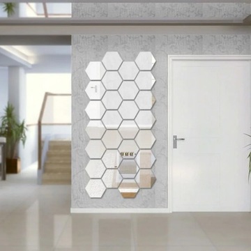 Hexagon mirror paste acrylic wall paste background