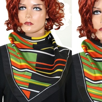 sy2 Modna Chusta Apaszka Kolorowe Paski 68x67