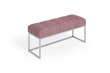 Ławka pufa tapicerowana loft metal CHROM PT PIK 80x30x44