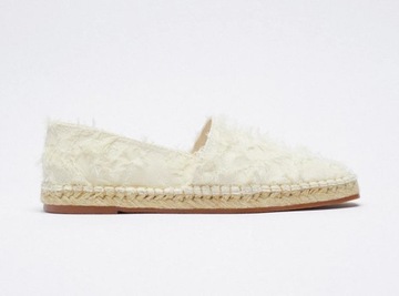 ZARA BEŻOWE ESPADRYLE BUTY JUTY ECRU 38