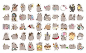 50 sztuk Chunky Cat Cartoon Naklejka Kawaii