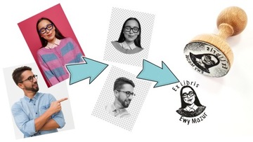 Подарок на день рождения штамп EX LIBRIS Ваше ФОТО 50