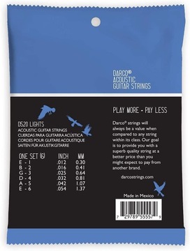 MARTIN D920 DARCO ELECTRIC LIGHT (10-46) СТРУНЫ ДЛЯ ЭЛЕКТРИЧЕСКОЙ ГИТАРЫ