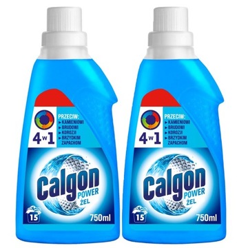 Calgon Żel 4w1 Odkamieniacz do Pralki 2 x 750 ml