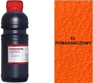 POMARAŃCZOWA 53 FARBA RENOSKÓR 200 ml WILBRA LAKIER DO SKÓRY LICOWEJ G12-91