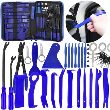 ŚCIĄGACZE DŹWIGNIE DO TAPICERKI ZESTAW DO DEMONTAŻU SPINEK RADIA PLASTIKÓW