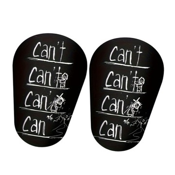 2x Mini piłkarskie nagolenniki Nagolenniki Gear XS Czarne białe litery