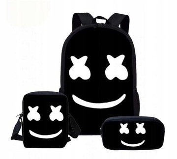PLECAK MARSHMELLO ZESTAW TORBA PIÓRNIK 3D