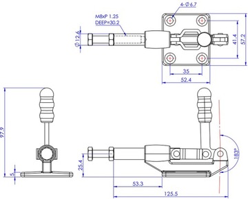Быстроразъемный скользящий зажим 305C, 227 кг
