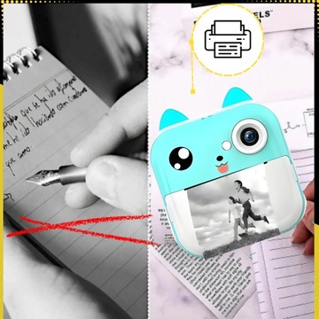 MINI DRUKARKA DRUKUŚ TERMICZNA APARAT NATYCHMIASTOWY DLA DZIECI i 11 ROLEK