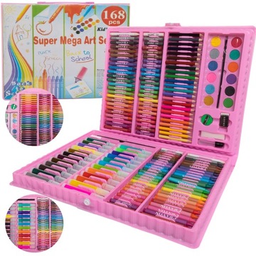 ХУДОЖЕСТВЕННЫЙ НАБОР ДЛЯ РАСКРАСКИ, МАЛКИ 168, ЧЕМОДАН