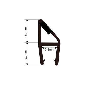 2М ЧЕРНАЯ МАГНИТНАЯ ПРОКЛАДКА С МАГНИТОМ ДЛЯ ДУШЕВОЙ КАБИНЫ 6 7 8 ММ