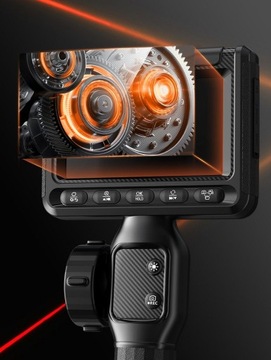 ENDOSKOP KAMERA INSPEKCYJNA RUCHOMA GŁOWICA 6mm DWA OBIEKTYWY 2m 2000mAh HD