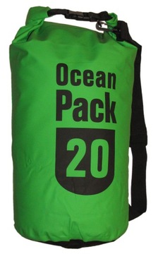 WOREK WODOODPORNY TORBA WODOSZCZELNA OKOŁO OCEAN 20L 58X23CM + PASEK
