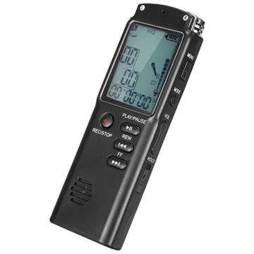 ZESTAW DYKTAFON CYFROWY ODTWARZACZ MINI MP3 / WAV 16GB USB 2.0 + SŁUCHAWKI