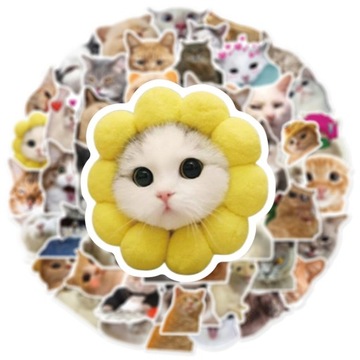 100 шт. забавный милый мем животное кошка котенок