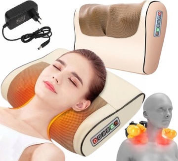 MASAŻER SHIATSU PODUSZKA MASUJĄCA DO PLECÓW CIAŁA KARKU NOGI ORTOPEDYCZNA