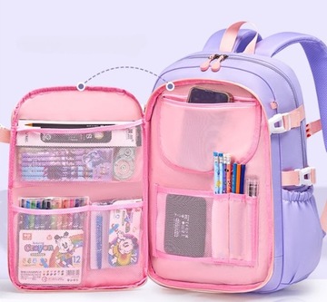 PLECAK SZKOLNY TORNISTER MŁODZIEŻOWY DLA DZIEWCZYNKI POJEMNY DUŻY