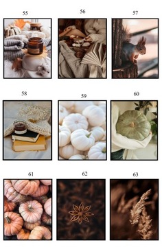 ПОСТЕР 40х50 ОСЕНЬ подборка из 100 ОБРАЗОВ eviero природа осенние пейзажи