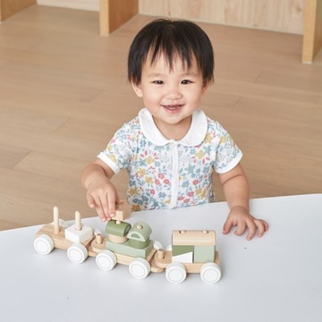 VIGA PolarB ДЕРЕВЯННЫЙ ПОДНОС С ДЕРЕВЯННЫМИ БЛОКАМИ-ПАЗЗЛАМИ