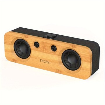 DOSS Home Speaker, Natural Bamboo Design SoundBox H200, Wireless 5.3