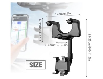 ПРОЧНЫЙ ДЕРЖАТЕЛЬ ТЕЛЕФОНА ДЛЯ ЗЕРКАЛА ЗАДНЕГО ВИДА