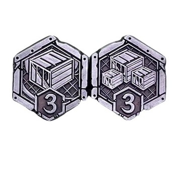 ZASOBY RESOURCES ZESTAW 3 METALOWYCH MONET ZAMIENNIK DO ARKHAM HORROR