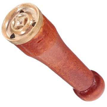 Отметка бумажного долота от медной монеты