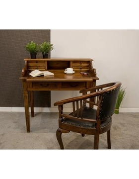 Секретарь из красного дерева в колониальном стиле, выдвижной верх