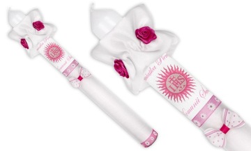 ŚWIECA KOMUNIJNA ŚWICA KOMUNIA + DREWNIANE PUDEŁKO ŚWIECY BIAŁE IMIĘ GRAWER