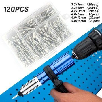 120 sztuk 3.2mm 4mm nity zrywalne 7 8 9 10 11 12mm aluminiowe łączniki póło