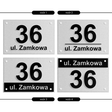 Адресная доска 3D адрес номер дома 30х20 шлифованный алюминий