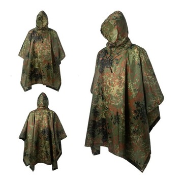 Ponczo Przeciwdeszczowe Camo Rip Stop Flectarn Peleryna Uniwersalna