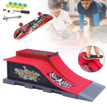 ZESTAW RAMP NA DESKOROLKĘ, MINI DESKOROLKĘ, RAMPA Z PALCEM SKATE PARK