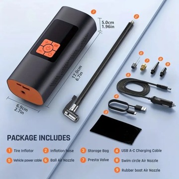 Мини-насос для автомобильных велосипедных шин и шариков в ПОДАРОК