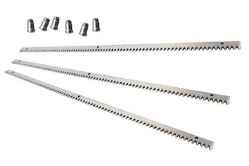 Прочная СТАЛЬНАЯ зубчатая рейка в комплекте с втулками, 1 м