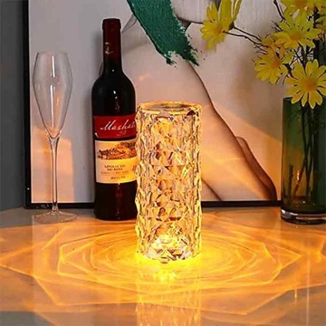 LAMPA DIAMENTOWA KRYSZTAŁOWA DOTYKOWA LED RGB