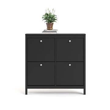 Szafka na buty Madrid 102 x 103 x 25 cm czarny mat