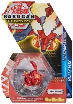 BAKUGAN LEGENDS PLATINUM FIGURKA BLITZ FOX I KARTY