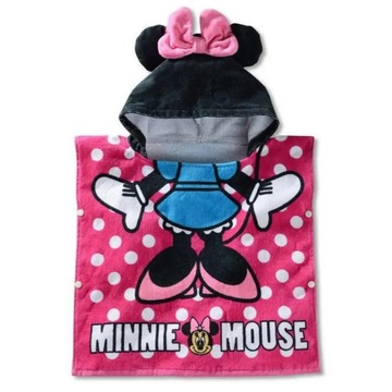Disney cotton Minnie Mickey children's hooded towel cloak sweat-absorbent