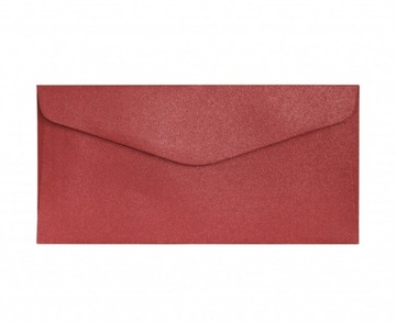 Koperty DL PEARL czerwone 10szt GALERIA PAPIERU