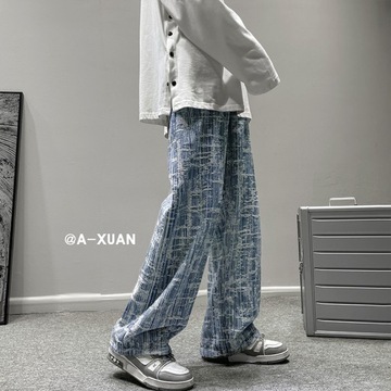 Korean Fashion Trendyol Men Jeans Vintage Men's Je
