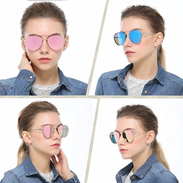 Женские поляризованные солнцезащитные очки-пилоты UV400 в футляре Duco